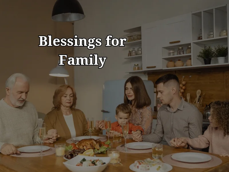 Sunday blessings for family image with family gathered together
