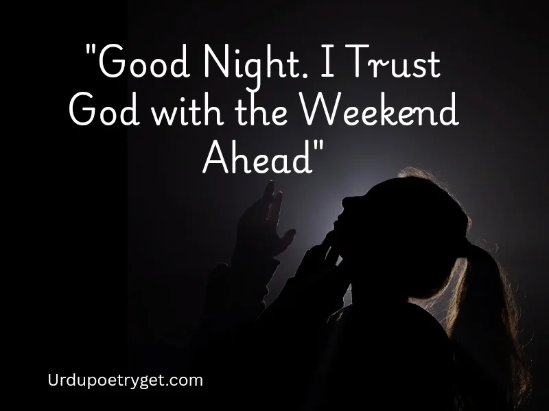 Good night Friday blessings image trusting God with the weekend ahead