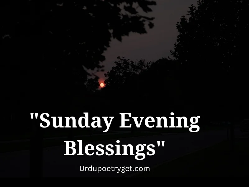 Sunday evening blessings image with peaceful sunset