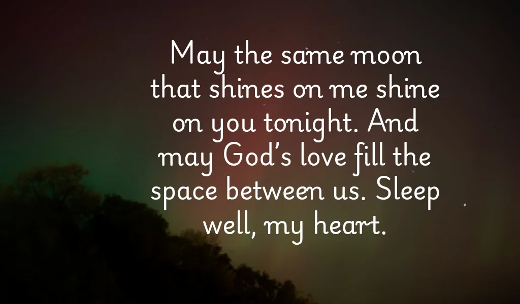 Good Night Prayer for Long Distance Love